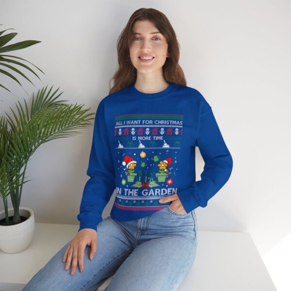 All I Want For Christmas Is More Time In The Garden Sweatshirt, Love Gardening Sweatshirt Product Photo 3