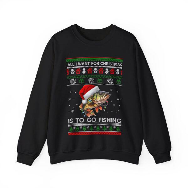 All I Want For Christmas Is To Go Fishing Sweatshirt, Fishing Christmas Sweatshirt Product Photo 3