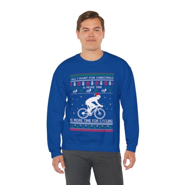 Cycling Christmas Shirt, All I Want For Christmas Is More Time For Cycling Sweatshirt Product Photo 3