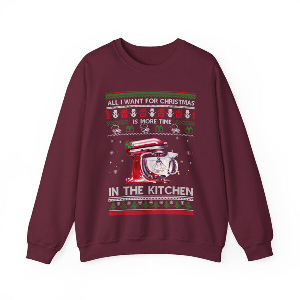 Love Baking Christmas Shirt, All I want for Christmas Is More Time In The Kitchen Sweatshirt Product Photo 4