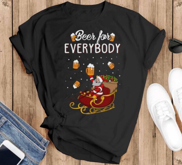 Beer Ugly Christmas Shirt Men Women Beer Christmas Sweatshirt Beer Christmas Shirt - Black T-Shirt