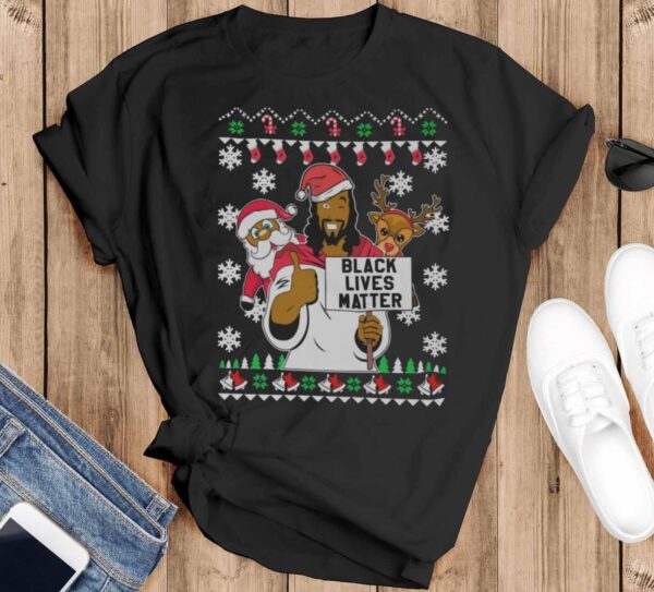 Black Lives Matter Christmas Shirt Black Lives Matter Sweatshirt Black Lives Matter Christmas Shirt - Black T-Shirt