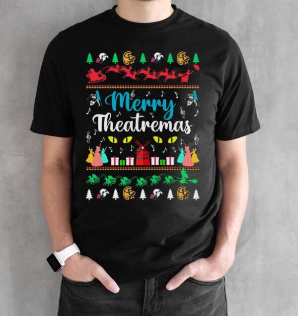 Broadway Christmas Shirt Broadway Ugly Christmas Shirt Broadway Shirt Sweatshirt - Black Unisex T-Shirt