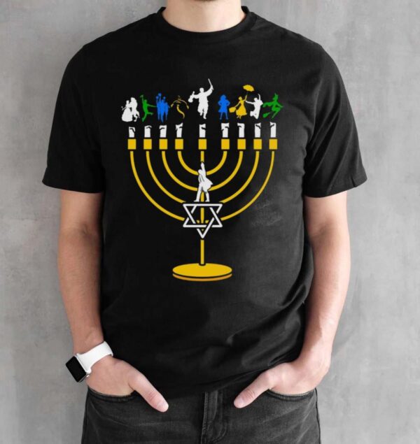 Broadway Menorah Shirt Broadway Hanukkah Shirt Broadway Hanukkah Sweatshirt Broadway Hanukkah Shirt - Black Unisex T-Shirt