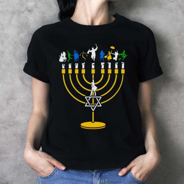 Broadway Menorah Shirt Broadway Hanukkah Shirt Broadway Hanukkah Sweatshirt Broadway Hanukkah Shirt - Ladies T-Shirt