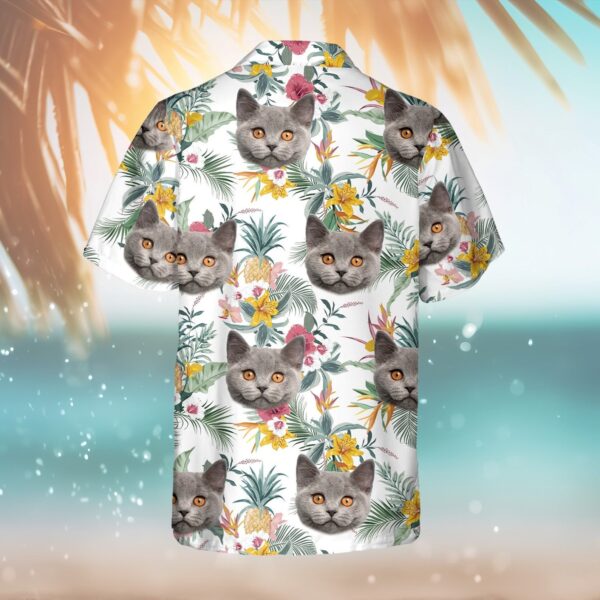 Cat Hawaiian Shirt, Gift for Cat Owner, Vacation Pet Face Shirt, Hawaii Style Custom Shirt Product Photo 2