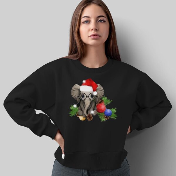 Christmas Elephant Shirt-Xmas Tee-Christmas Party-Santa Elephant-Elephant Christmas Shirt - Sweatshirt