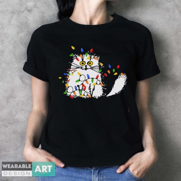 Christmas Funny Cat Shirt, Funny Cat Shirt, Cute Funny Cat Shirt - Ladies T-Shirt