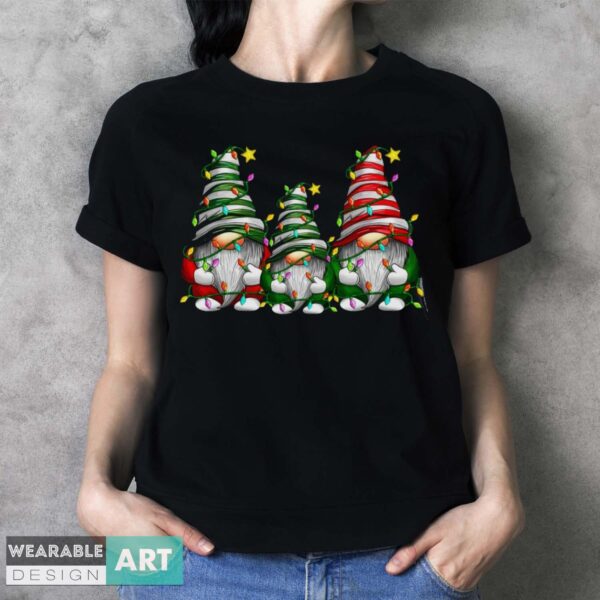 Christmas Gnome Tshirt, Merry Christmas T-shirt, Gnome For The Holidays Shirt - Ladies T-Shirt