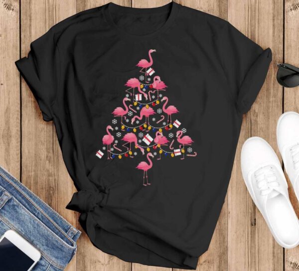 Cute Funny Flamingo Christmas Shirt Flamingo Shirt Flamingo Sweatshirt - Black T-Shirt