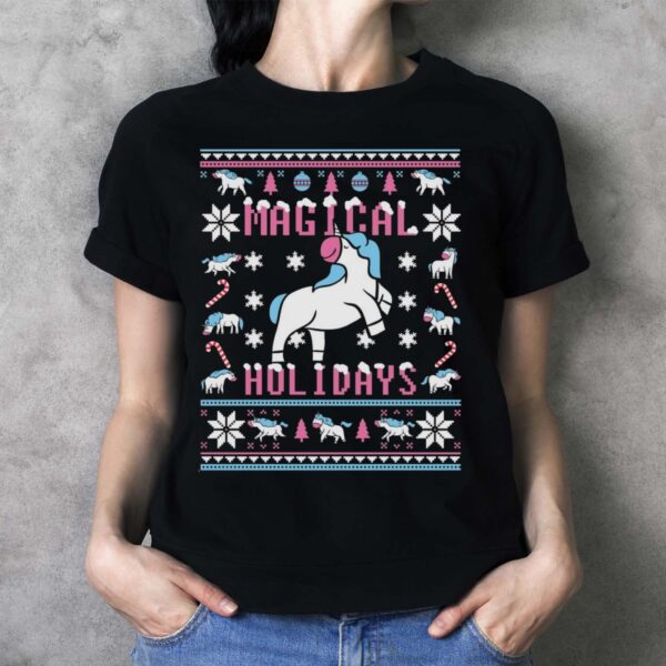 Cute Funny Unicorn Christmas Shirt Kids Unicorn Shirt Unicorn Sweatshirt Unicorn Shirt - Ladies T-Shirt