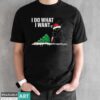 Funny Cat Knocking Over Christmas Tree I Do What I Want Unisex Vintage T-Shirt - Black Unisex T-Shirt
