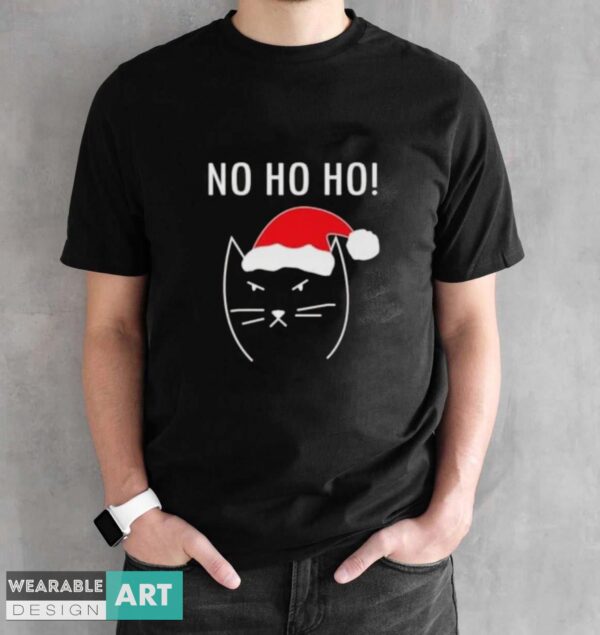 Funny Christmas cat No ho ho i do what i want Premium T-Shirt - Black Unisex T-Shirt