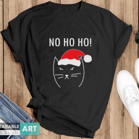 Funny Christmas cat No ho ho i do what i want Premium T-Shirt - Black T-Shirt