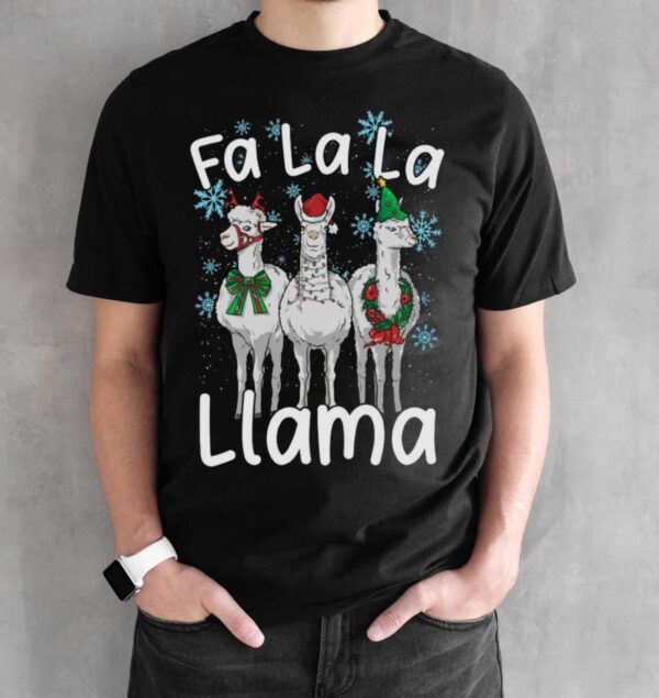 Llama Gifts Llama Ugly Christmas Shirt Llama Christmas Shirt - Black Unisex T-Shirt