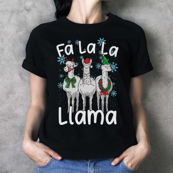 Llama Gifts Llama Ugly Christmas Shirt Llama Christmas Shirt - Ladies T-Shirt