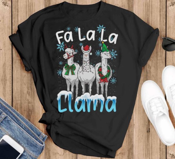 Llama Gifts Llama Ugly Christmas Shirt Llama Christmas Shirt Llama Shirt Llama Sweatshirt - Black T-Shirt