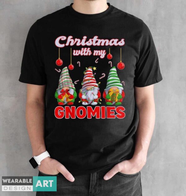 Merry Christmas Gnome - Christmas with my Gnomies T-Shirt - Black Unisex T-Shirt