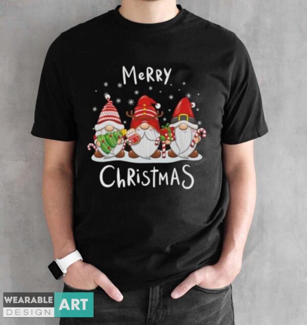 Merry Christmas Gnomes Xmas Family Men Women Premium T-Shirt - Black Unisex T-Shirt