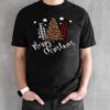 Merry Christmas Long Sleeve Shirt-Leopard Christmas Shirt-Buffalo Plaid-Womens Christmas Shirt - Black Unisex T-Shirt