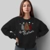 Merry Christmas Long Sleeve Shirt-Leopard Christmas Shirt-Buffalo Plaid-Womens Christmas Shirt - Sweatshirt
