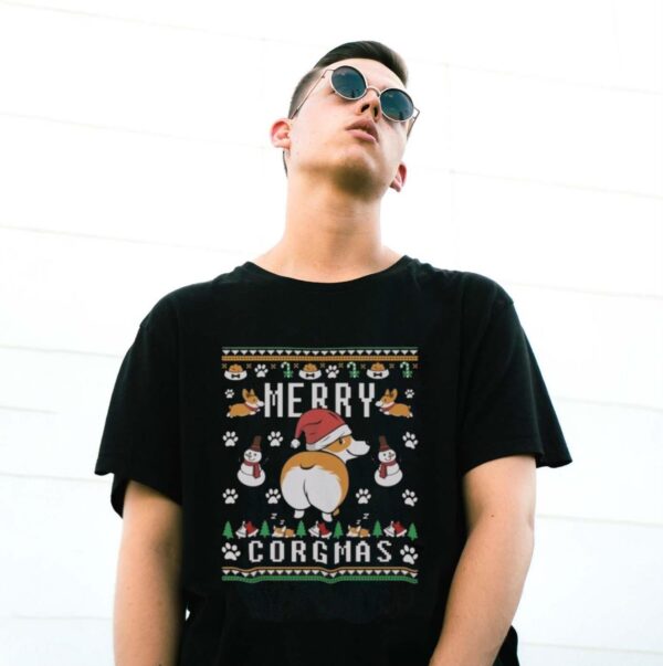 Merry Corgmas Corgi Ugly Christmas Shirt Corgi Christmas Shirt Corgi Shirt - G500 Gildan T-Shirt