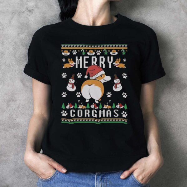 Merry Corgmas Corgi Ugly Christmas Shirt Corgi Christmas Shirt Corgi Shirt - Ladies T-Shirt