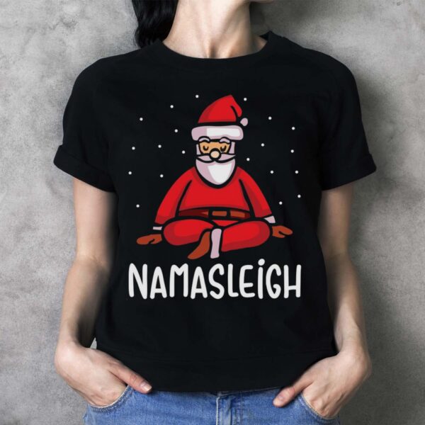 Namasleigh Shirt Yoga Ugly Christmas Shirt Yoga Sweatshirt Yoga Christmas Sweatshirt - Ladies T-Shirt