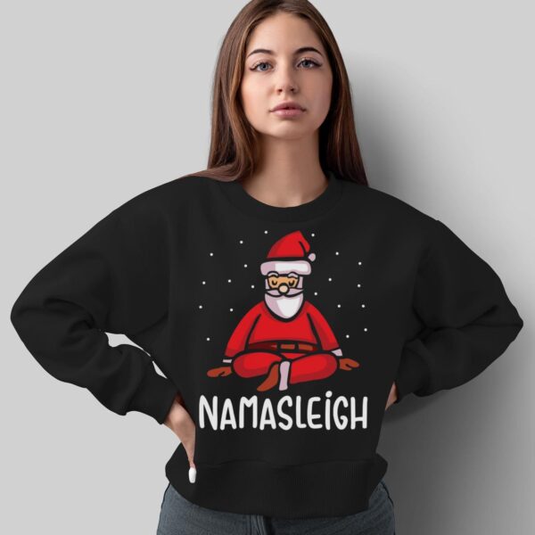 Namasleigh Shirt Yoga Ugly Christmas Shirt Yoga Sweatshirt Yoga Christmas Sweatshirt - Sweatshirt