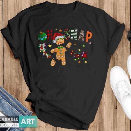 Oh Snap Shirt, Gingerbread Christmas Shirt, Funny Christmas Shirt - Black T-Shirt