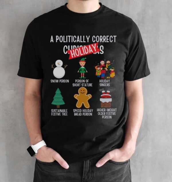 Politically Correct Christmas shirt, Funny Christmas party shirt - Black Unisex T-Shirt