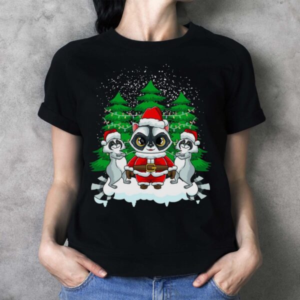 Racoon Christmas Shirt Racoon Ugly Christmas Shirt - Ladies T-Shirt