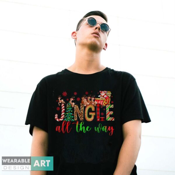 Retro Jingle All The Way Christmas Shirt, Merry Xmas Tee, Cute Holiday Shirt - G500 Gildan T-Shirt