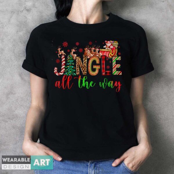 Retro Jingle All The Way Christmas Shirt, Merry Xmas Tee, Cute Holiday Shirt - Ladies T-Shirt