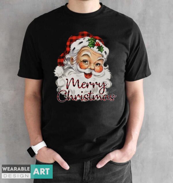 Santa Shirt, Merry Christmas Shirt, Santa Christmas Shirt, Christmas T-Shirt - Black Unisex T-Shirt