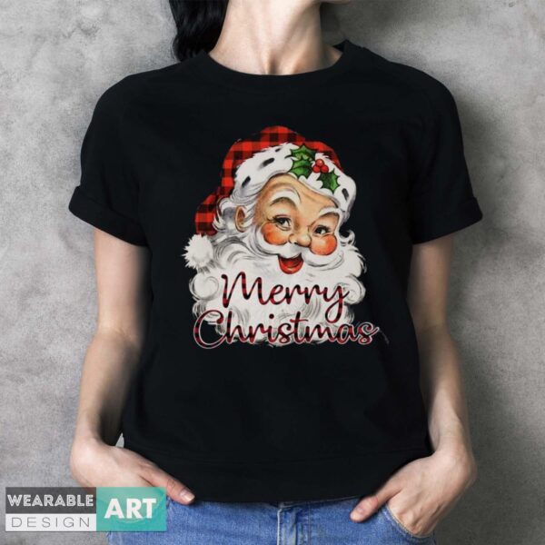 Santa Shirt, Merry Christmas Shirt, Santa Christmas Shirt, Christmas T-Shirt - Ladies T-Shirt