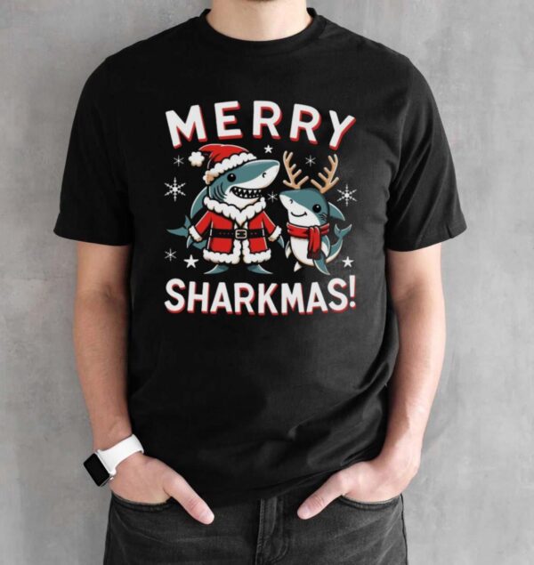 Shark Ugly Christmas Shirt Shark Shirt Shark Sweatshirt Shark Shirt Shark Christmas Shirt - Black Unisex T-Shirt