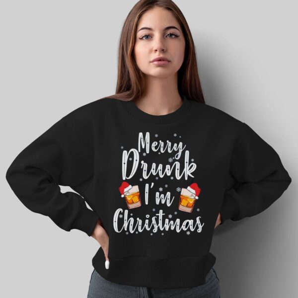 Ugly Christmas Shirt Men Ugly Whiskey Christmas Shirt Sweatshirt - Sweatshirt