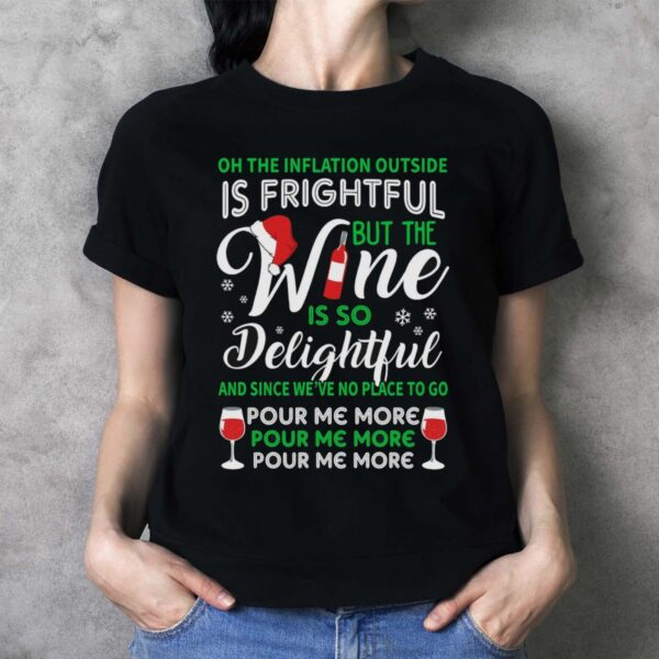 Ugly Christmas Shirt Women Ugly Wine Christmas Shirt for Women Wine is so Delightful Shirt - Ladies T-Shirt