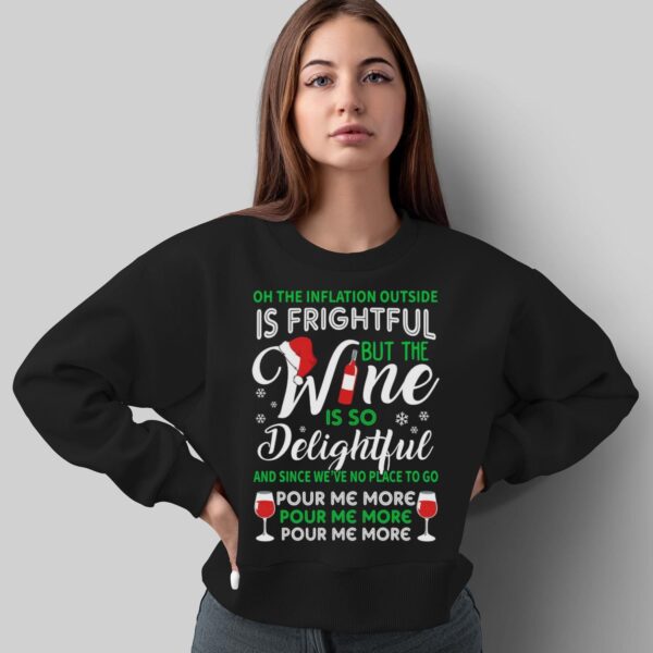 Ugly Christmas Shirt Women Ugly Wine Christmas Shirt for Women Wine is so Delightful Shirt - Sweatshirt